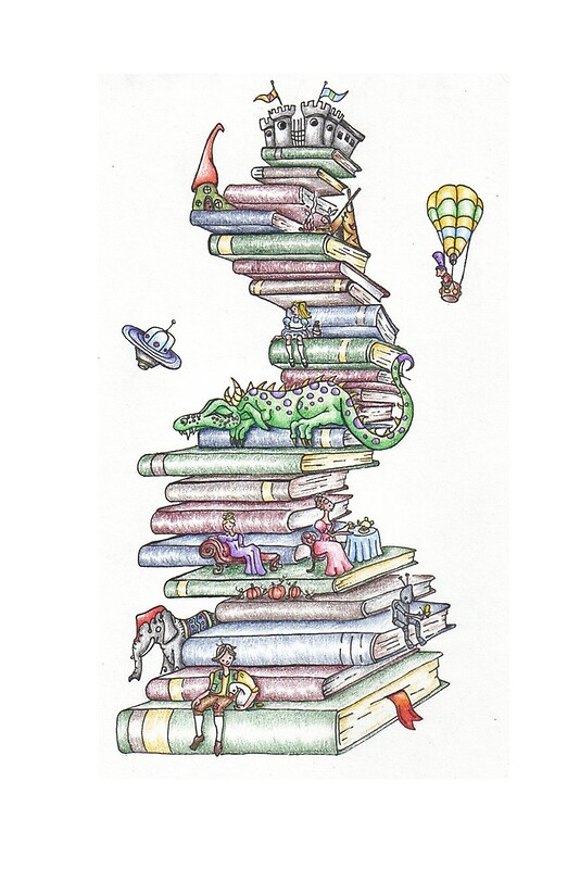 "Book Tower" by Heather Munro | Redbubble
