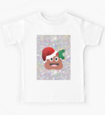 santa claus poop emoji Kids Tee