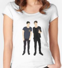 Dan and Phil Silhouettes Women's Fitted Scoop T-Shirt
