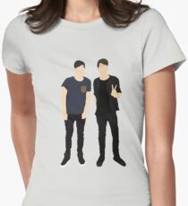 Dan and Phil Silhouettes Women's Fitted T-Shirt