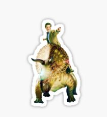 Dinosaurs On A Spaceship Sticker