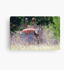 Tractor In The Weeds Canvas Print