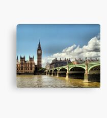 London - Big Ben - Tower Bridge Canvas Print
