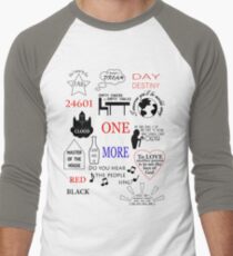 Les Miserables Zitate Baseballshirt mit 3/4-Arm