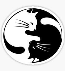 Ying yang cat Sticker