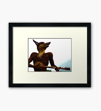 Wicker Guitarist Framed Print