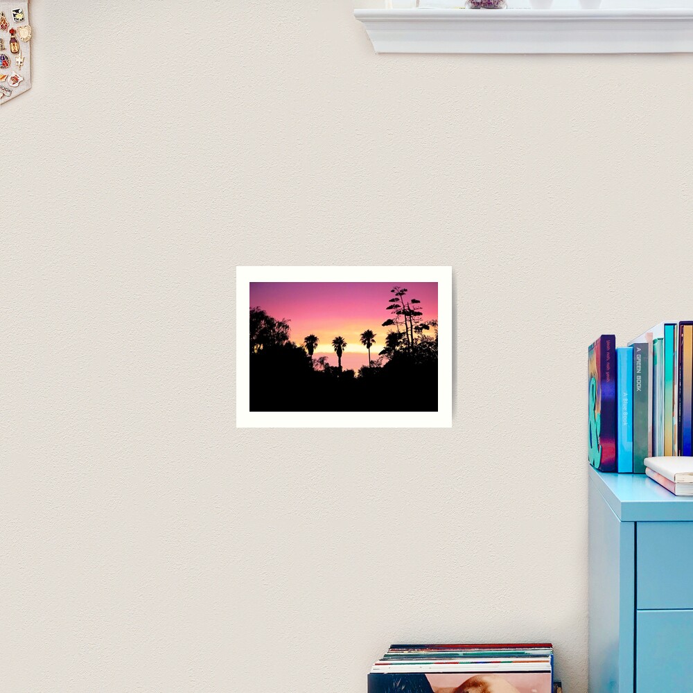 Backyard Sunset Art Print