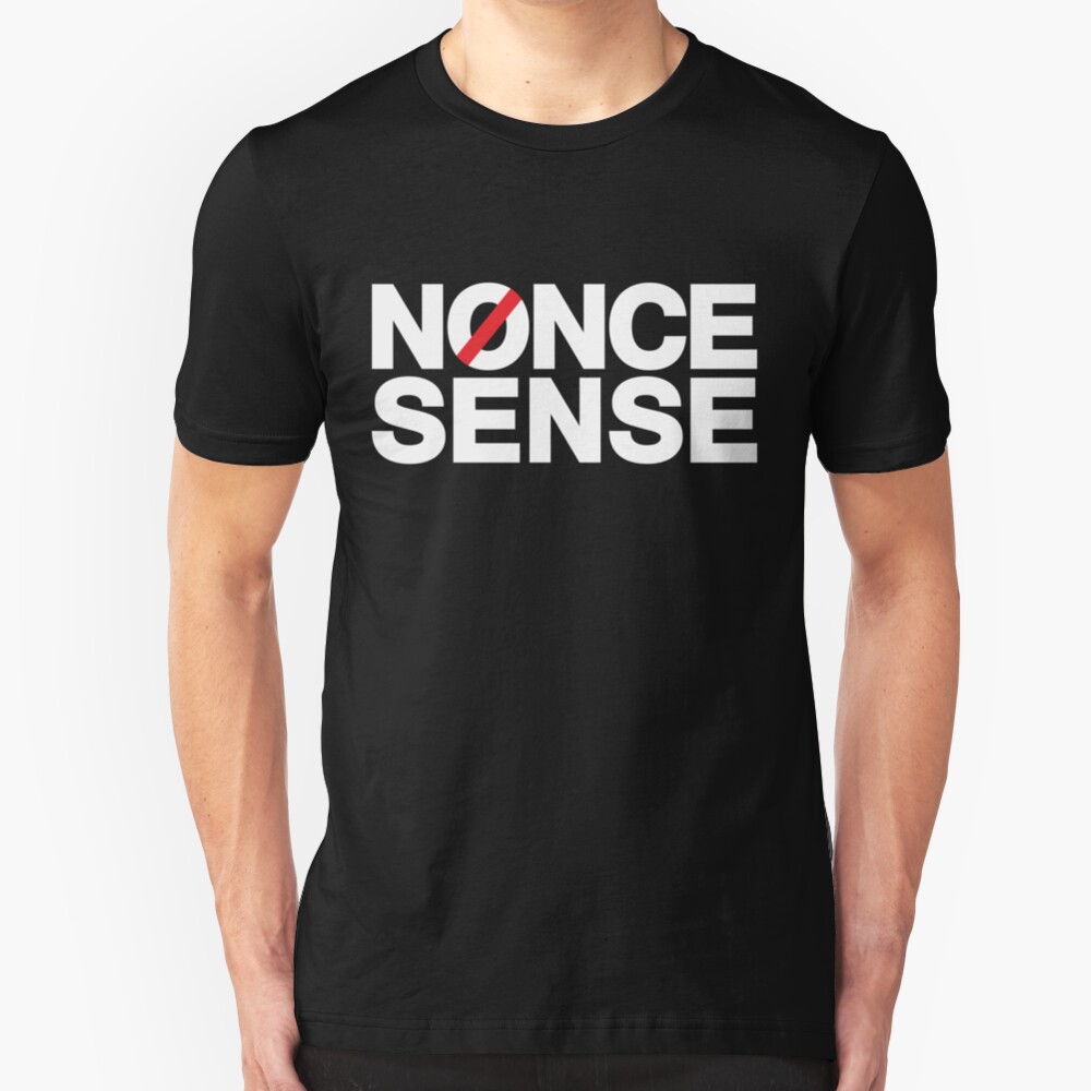 nonse sense (white) Slim Fit T-Shirt