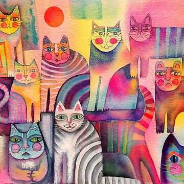 Artwork thumbnail, Cats galore by karincharlotte