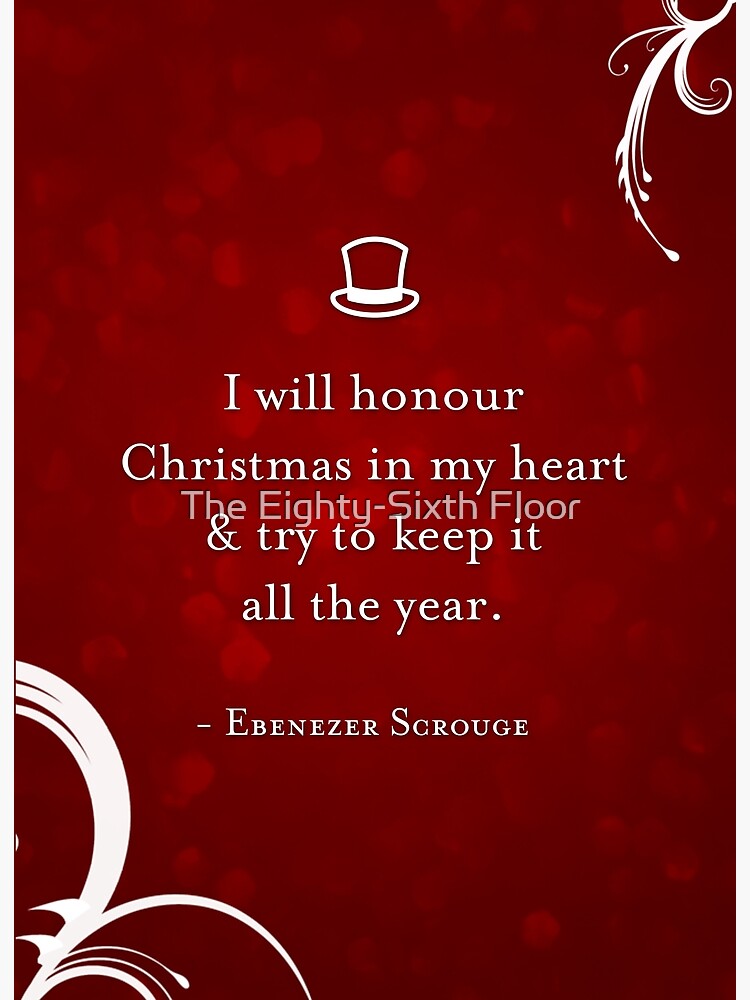 "A Christmas Carol Quote" Poster by lisa86f Redbubble