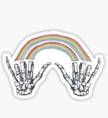 louis tomlinson rainbow hands Sticker