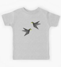 Black and White Paper Cranes Kids T-Shirt