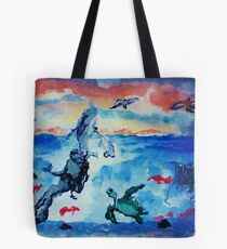 There is beauty above and below, watercolor Tote Bag