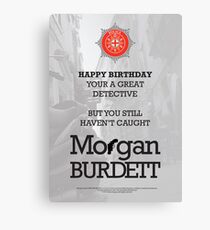 Morgan Burdett Detective Birthday Card Canvas Print
