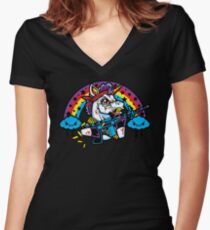 Rainbo: First Blood Women's Fitted V-Neck T-Shirt