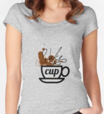 wake cup Women's Fitted Scoop T-Shirt