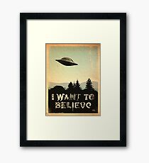 X-Phile: I WANT TO BELIEVE Framed Print