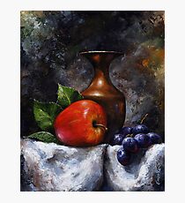 Apple and grapes - still life /23 Photographic Print