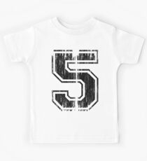 Bold Distressed Sports Number 5 Kids Tee