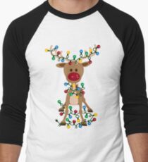 Adorable Reindeer Men's Baseball ¾ T-Shirt