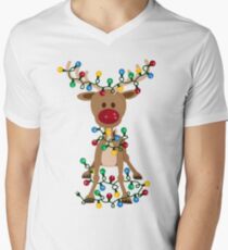 Adorable Rentier T-Shirt mit V-Ausschnitt