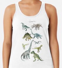 Camiseta de tirantes para mujer Dinosaurios