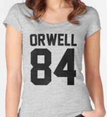 Orwell 84 Jersey - Black Women's Fitted Scoop T-Shirt