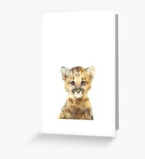 Little Mountain Lion Greeting Card