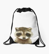 Little Raccoon Drawstring Bag