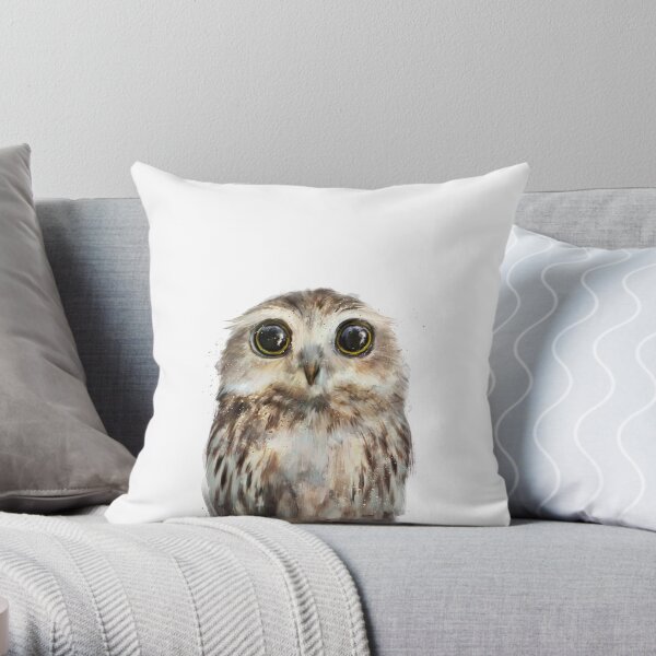 Little Owl Throw Pillow