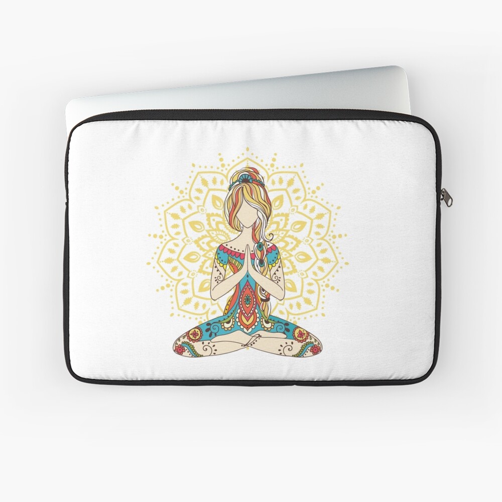 Yoga Om Chakras Mindfulness Meditation Zen 4 Laptop Sleeve