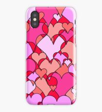 Pink collage hearts iPhone Case