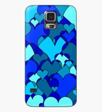 Blue collage hearts Case/Skin for Samsung Galaxy