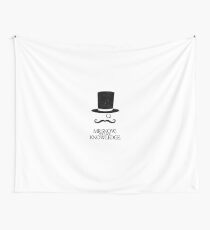 Mr Snow, You Lack Knowledge - Black on White Wall Tapestry