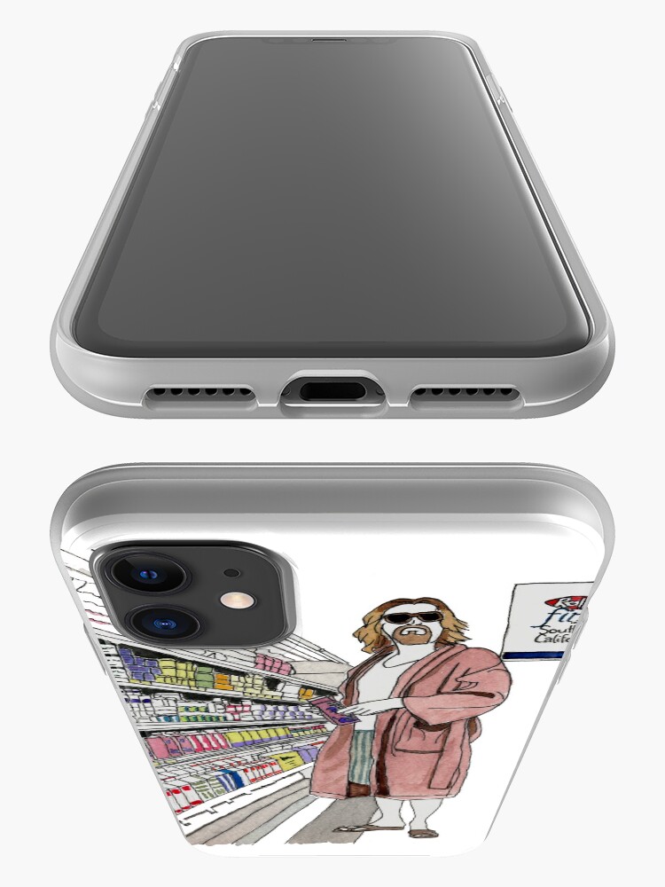 Alternate view of Jeffrey Lebowski and Milk. AKA, the Dude. iPhone Case & Cover