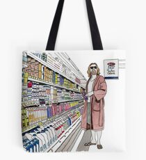 Jeffrey Lebowski and Milk. AKA, the Dude. Tote Bag