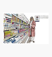 Jeffrey Lebowski und Milch. AKA, der Typ. Fotodruck