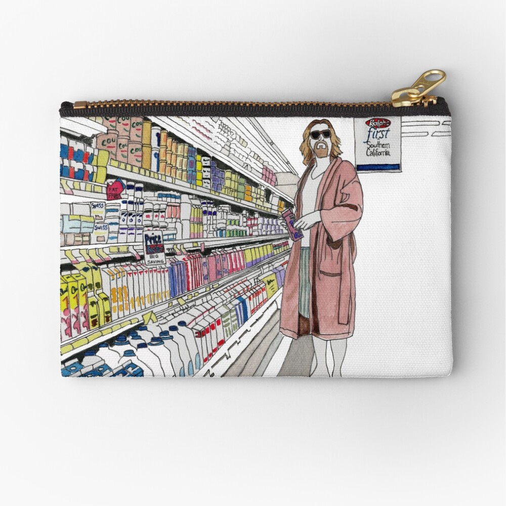 Jeffrey Lebowski and Milk. AKA, the Dude. Zipper Pouch