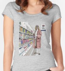 Jeffrey Lebowski and Milk. AKA, the Dude. Women's Fitted Scoop T-Shirt