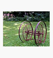Antique Farm Wheels Photographic Print