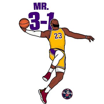 Lebron James Jersey Lakers #23 Sticker for Sale by Lumared