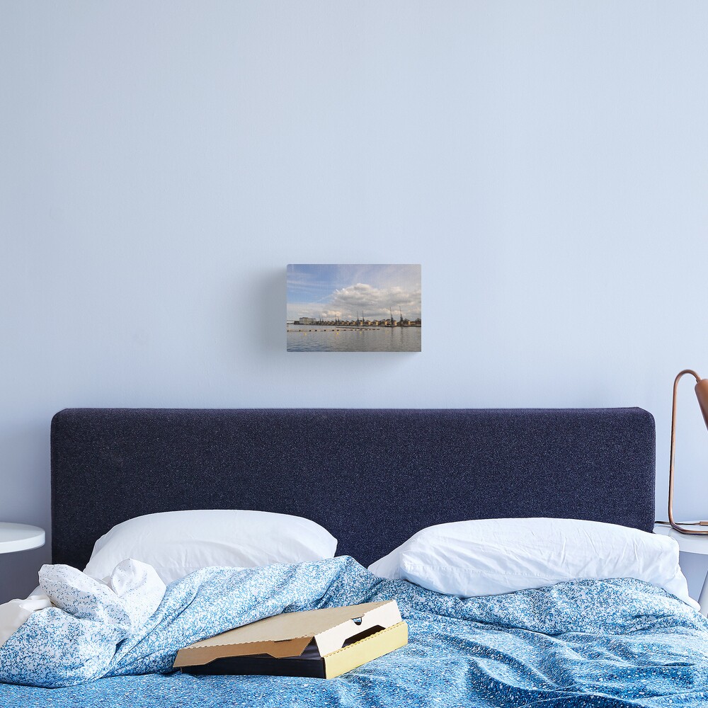 Urban river Canvas Print