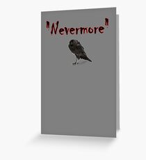 Tarjeta de felicitación "Nevermore" Edger Allen Poe crow raven