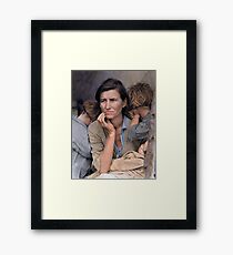 Colorized - Migrant Mother by Dorothea Lange Framed Print