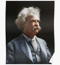 Colorized - Mark Twain / Samuel L Clemens Poster