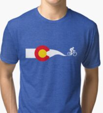 Colorado Flag Cyclist Tri-blend T-Shirt