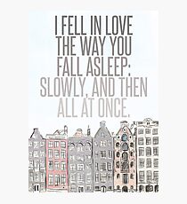 The Way You Fall Asleep Photographic Print