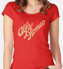Alfa Romeo script in GOLD Women's Fitted Scoop T-Shirt