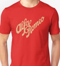 Alfa Romeo script in GOLD Unisex T-Shirt