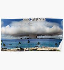 Colorized Operation Crossroads Baker, Bikini Atoll,1946 Poster
